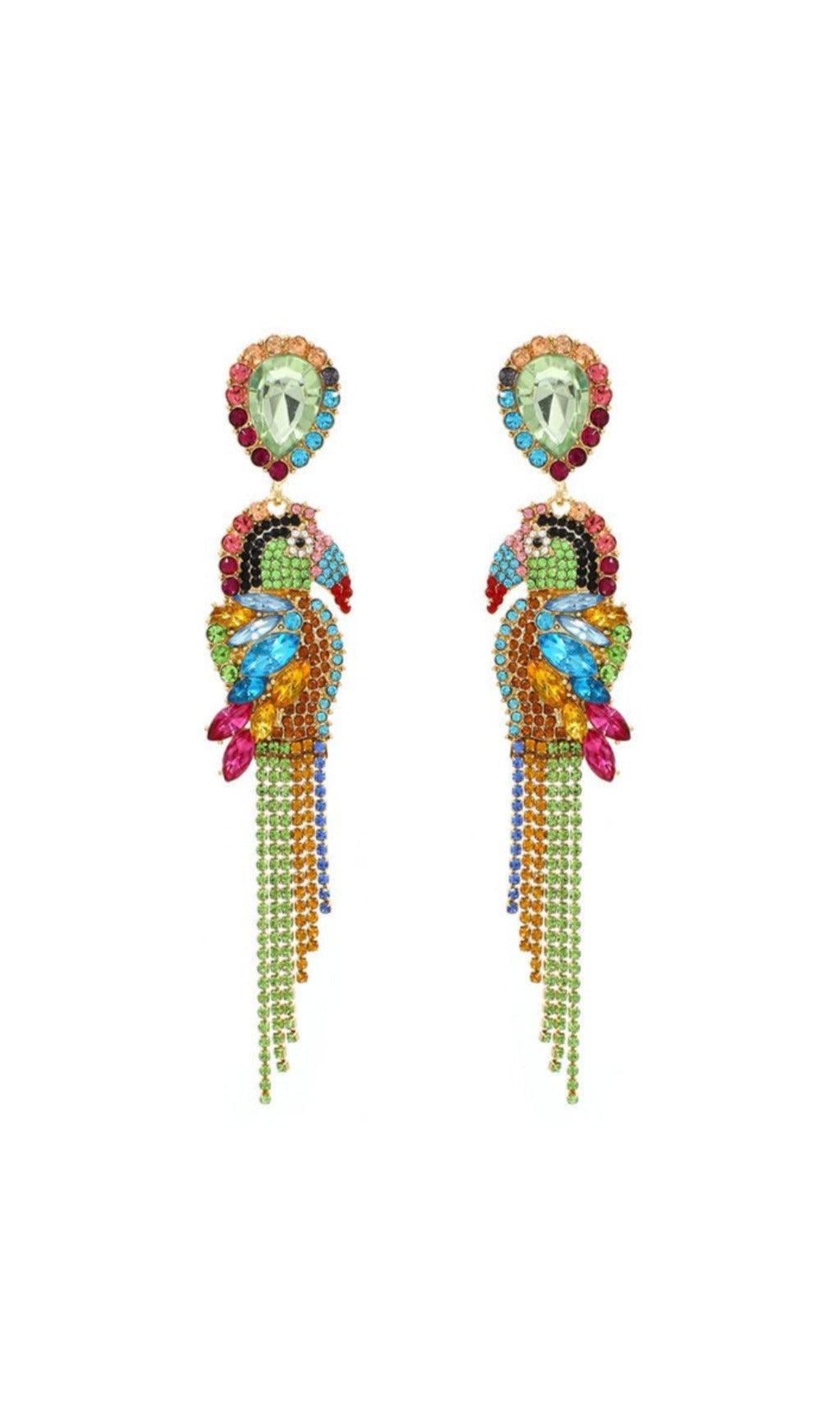 PARROT DIAMONATE EARRINGS