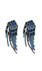 RHINESTONE FRINGE EARRINGS