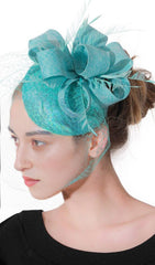 TURQUOISE VEIL FASCINATORS