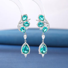 DIAMOND BUTTERFLY TOPAZ EARRINGS