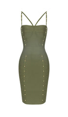 BODYCON MINI DRESS IN ARMYGREEN