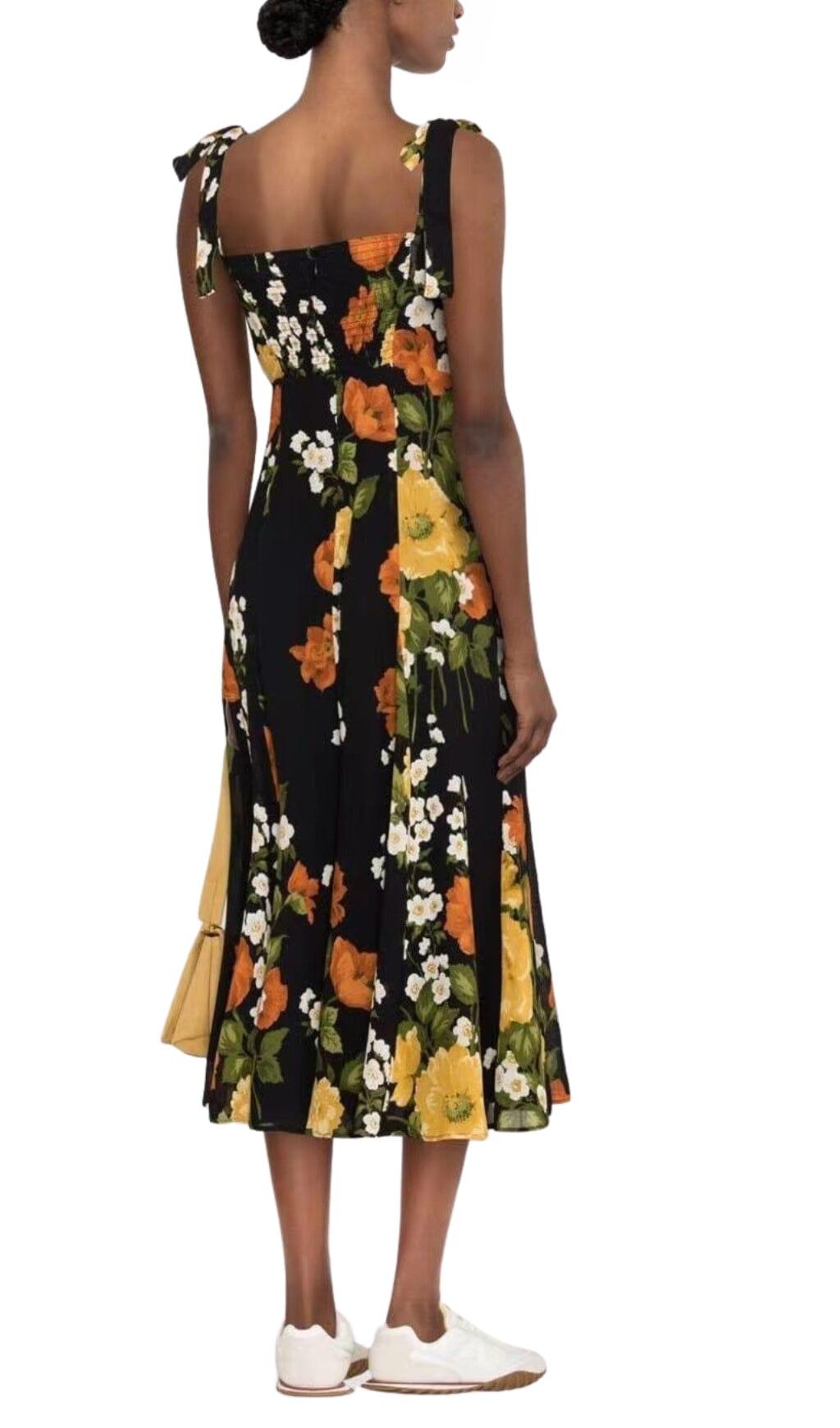 FLORAL-PRINT TIE STRAP DRESS IN LUISA