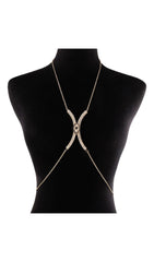 DIAMOND CHEST CHAIN IN GOLD
