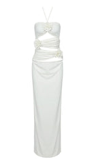 CUT OUT MAXI DRESS IN WHITE