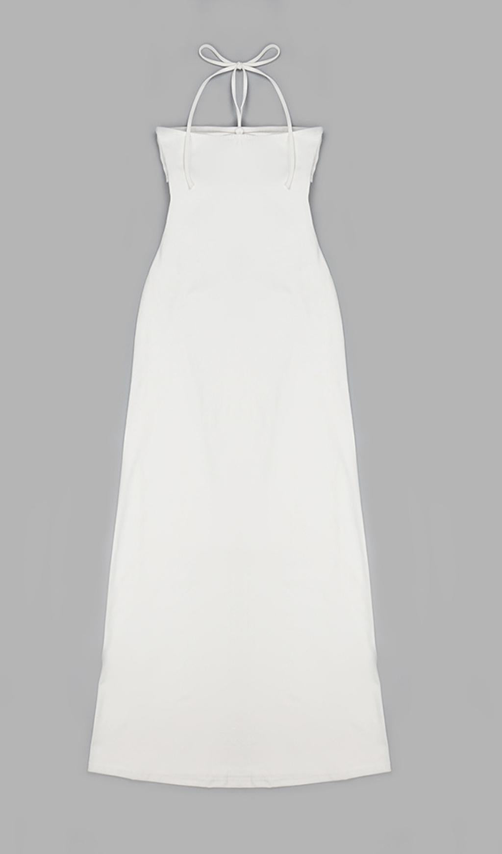 CUT OUT MAXI DRESS IN WHITE