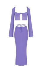 VIOLET CUTOUT SWIMSUIT