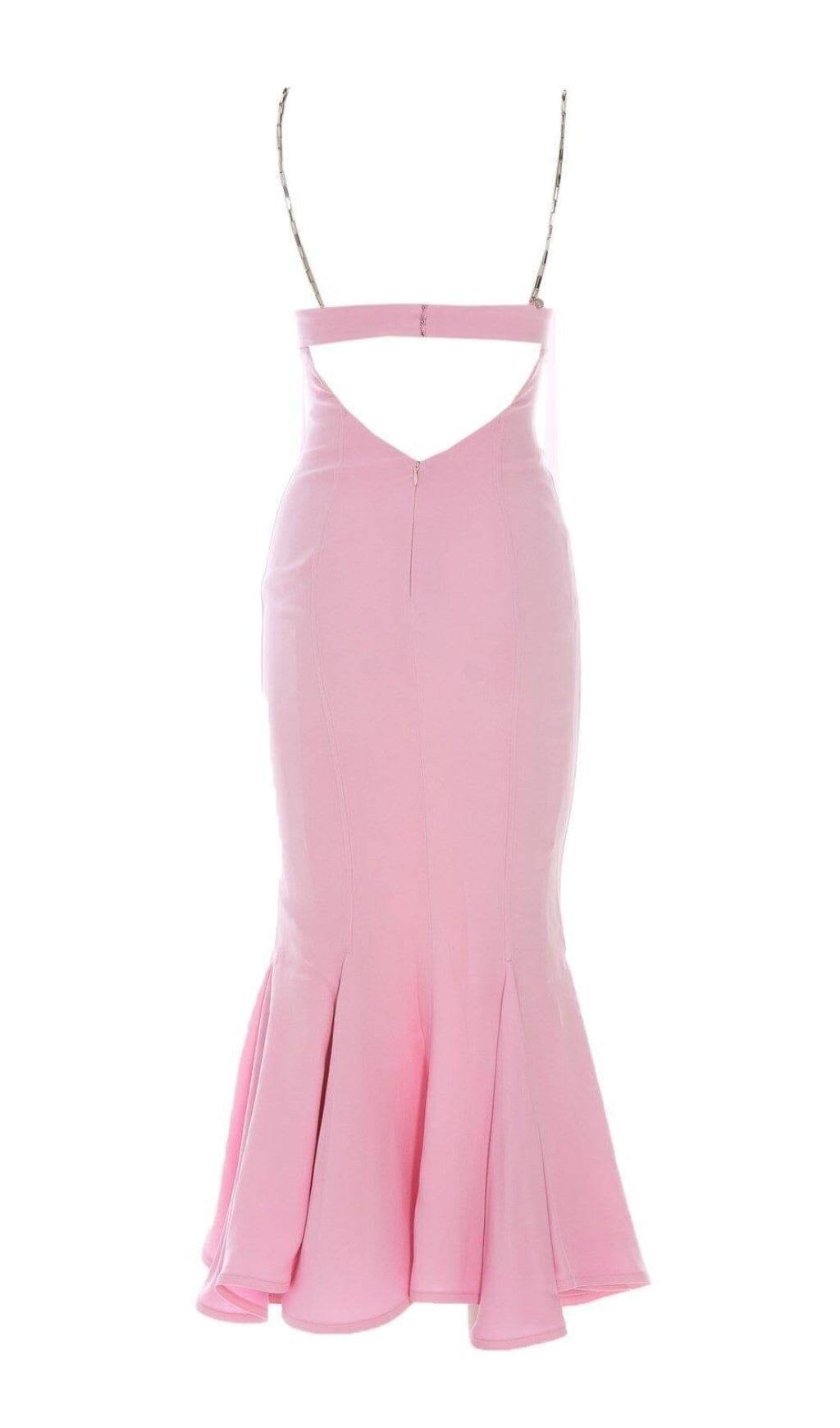 STRAPY SLIM MAXI DRESS IN PINK