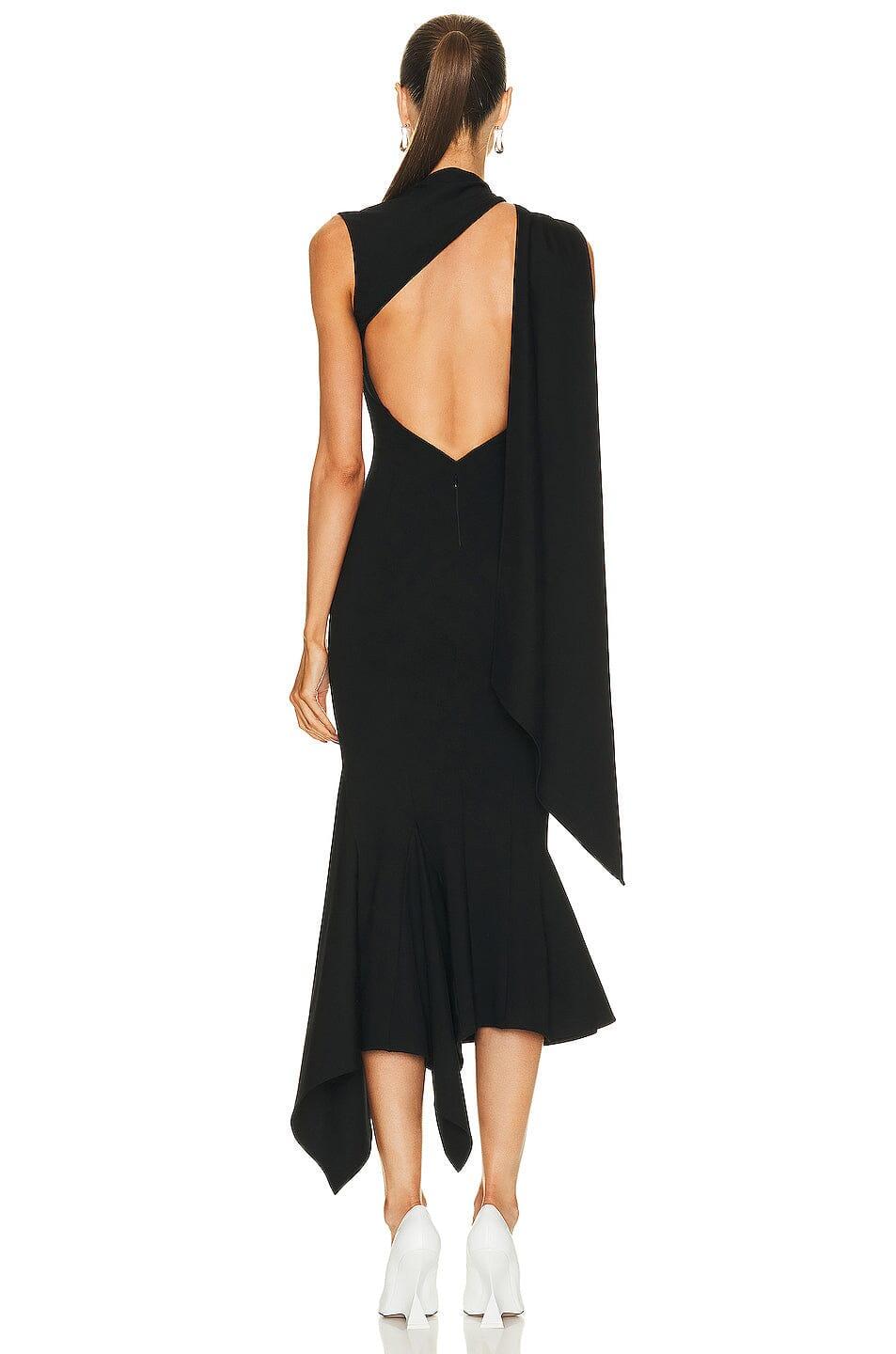 BACKLESS CUT OUT DRESS IN BLACK