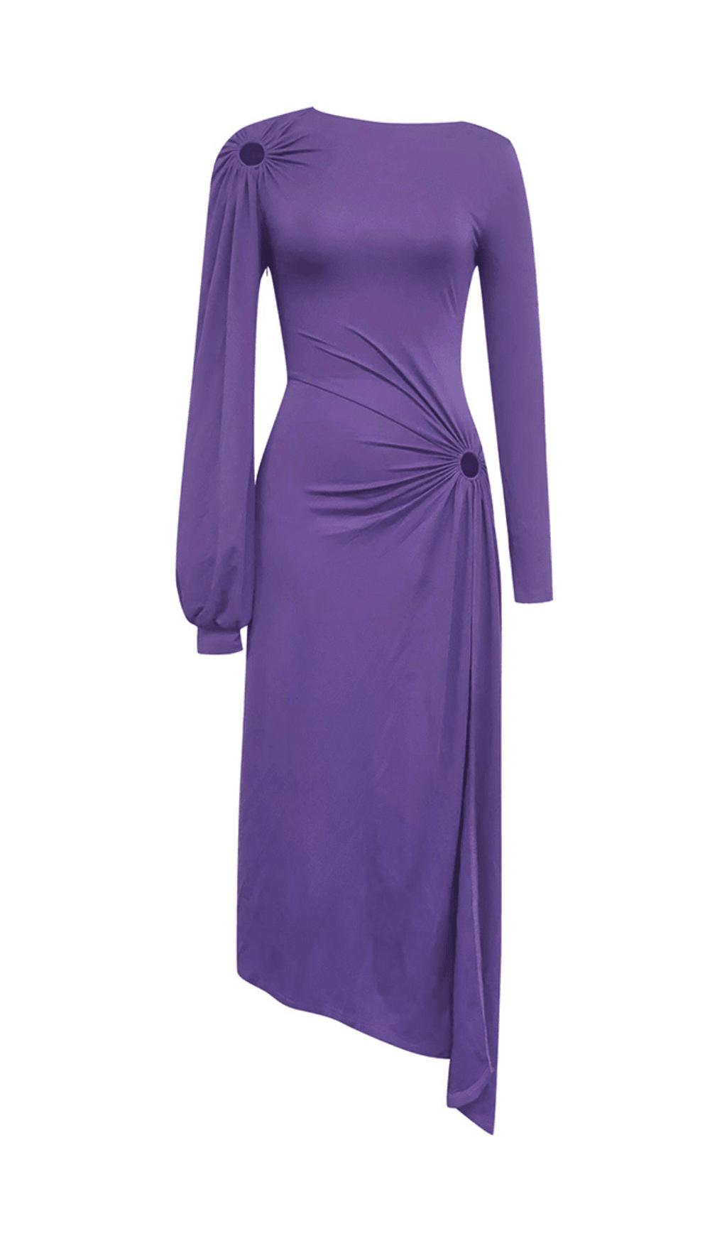 PURPLE HIGH SPLIT MAXI DRESS