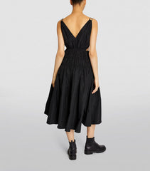 TAFFETA CUTOUT MIDI DRESS