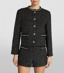 TWEED PEARL-EMBELLISHED FRENCH JACKET