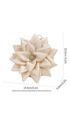 FLOWER & RHINESTONE DECOR CLUTCH