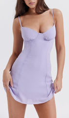 CHRISTIANA LAVENDER MINI DRESS