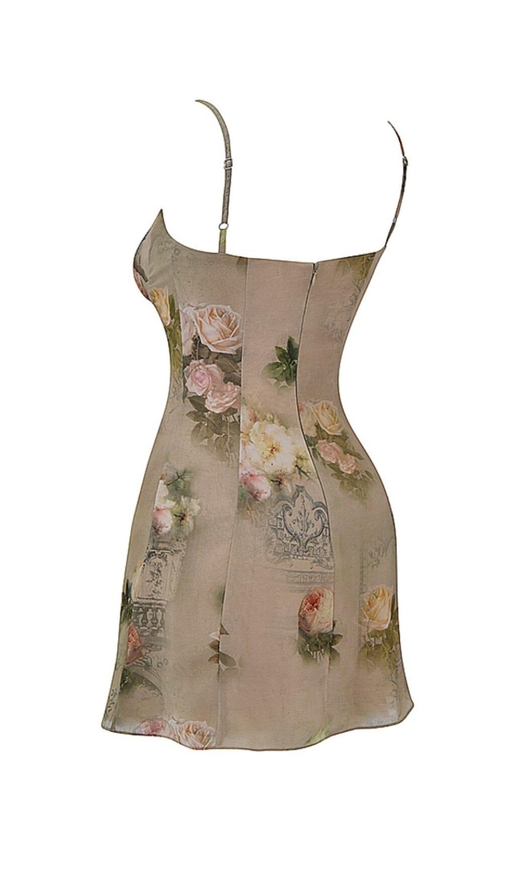 VINTAGE FLORAL MINI DRESS