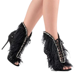 Luxury Zanotti Lovers Crystal Booties Sandals