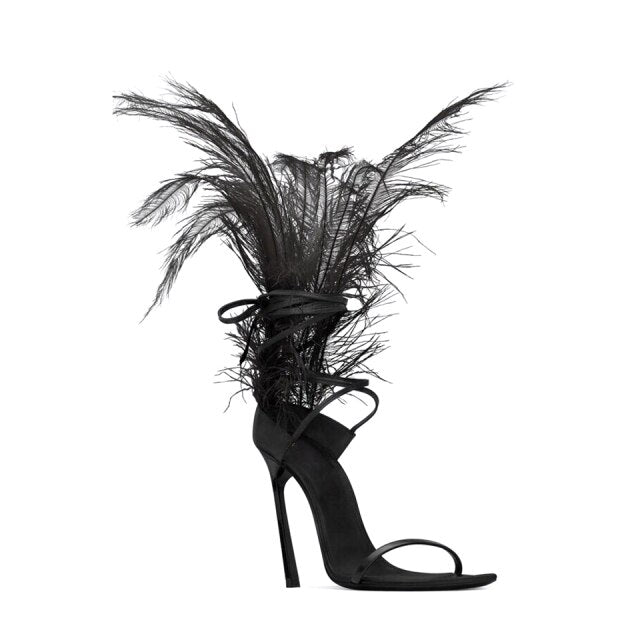 YSL Inspired "Lalitha" Feather Sandals