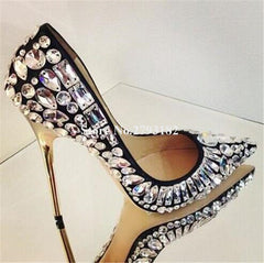 Jimmy Choo Inspired Rhinestone Crystal Bling Pumps