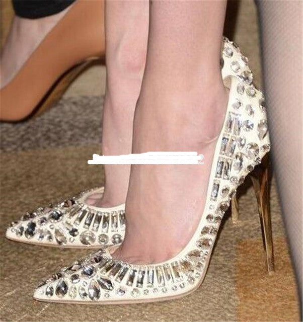 Jimmy Choo Inspired Rhinestone Crystal Bling Pumps