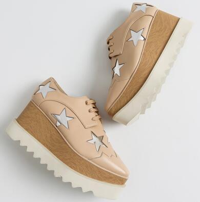 Stella McCartney Inspired Square-toe Wedge Sneakers