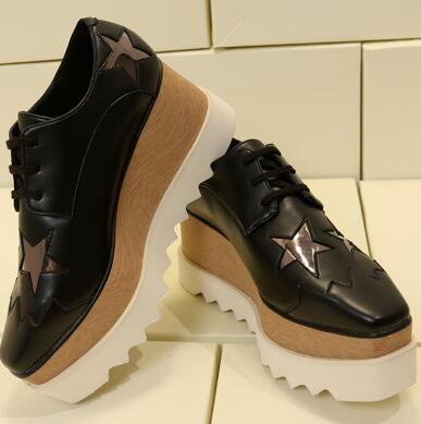 Stella McCartney Inspired Square-toe Wedge Sneakers