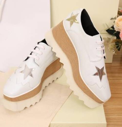 Stella McCartney Inspired Square-toe Wedge Sneakers