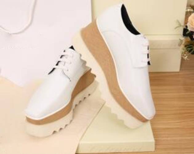 Stella McCartney Inspired Square-toe Wedge Sneakers