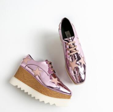 Stella McCartney Inspired Square-toe Wedge Sneakers