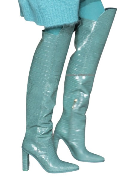 Print Over The Knee Boots