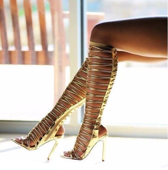 Stringed High Boot Thigh High Belted Boots – Ohhal