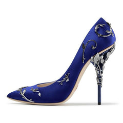 Flower Vine Leaf Heel Pumps