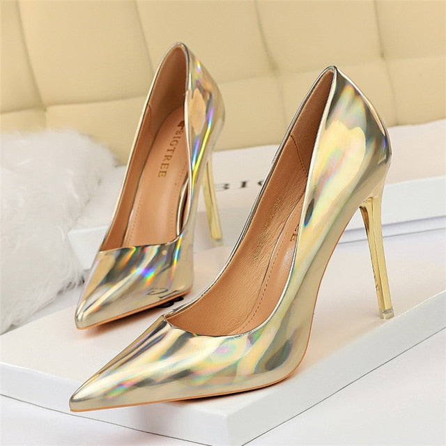 Holographic High Heel Pumps