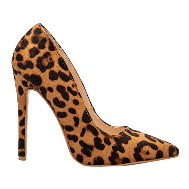 Leopard Party Heeled Pumps