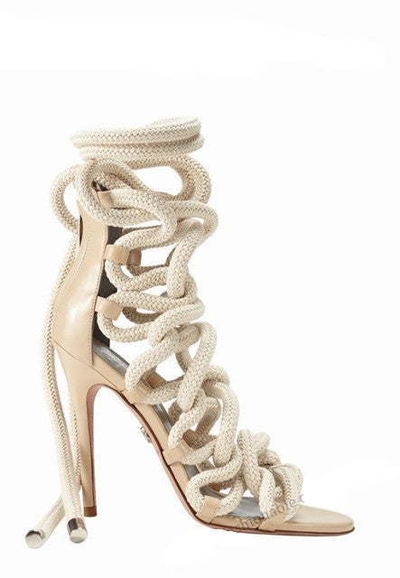 Monica Chiang Inspired Braided Rope Sandals