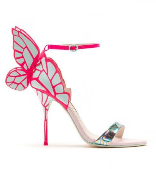 Sophia Webster Inspired "Chiara" Butterfly Strap Heel Sandals