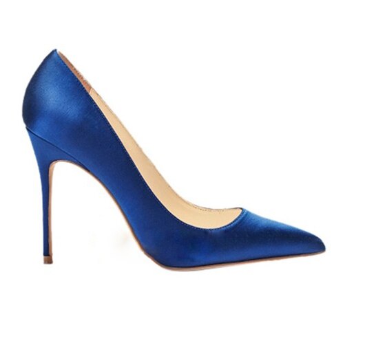 Glossy Silk Satin High Heel Pumps