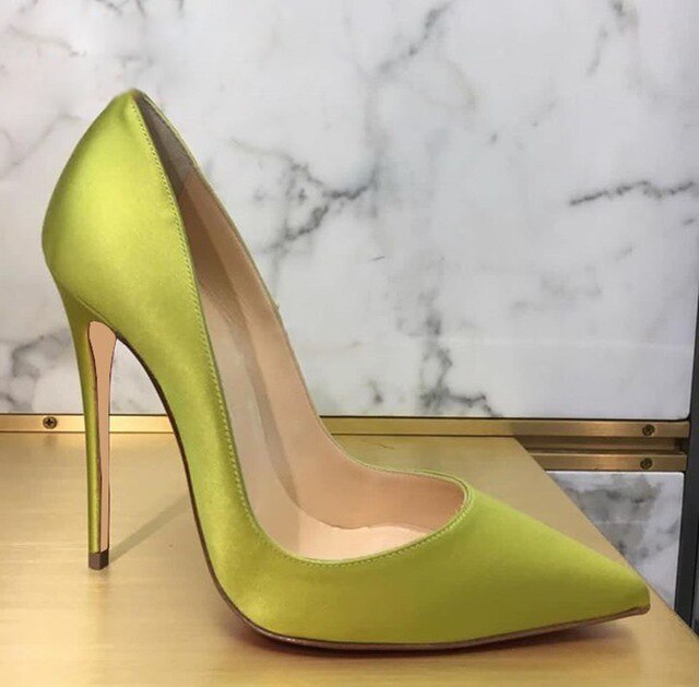 Glossy Silk Satin High Heel Pumps