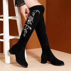 Over The Knee Platform Heel Boots