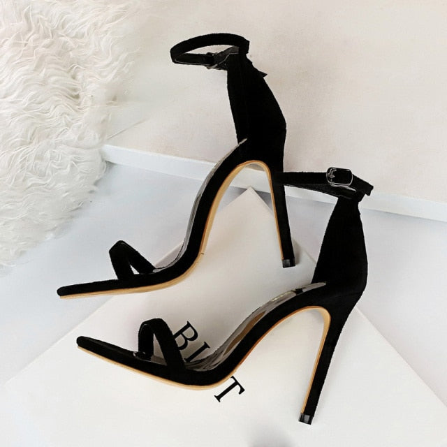 Simple High Heel Stiletto Sandals