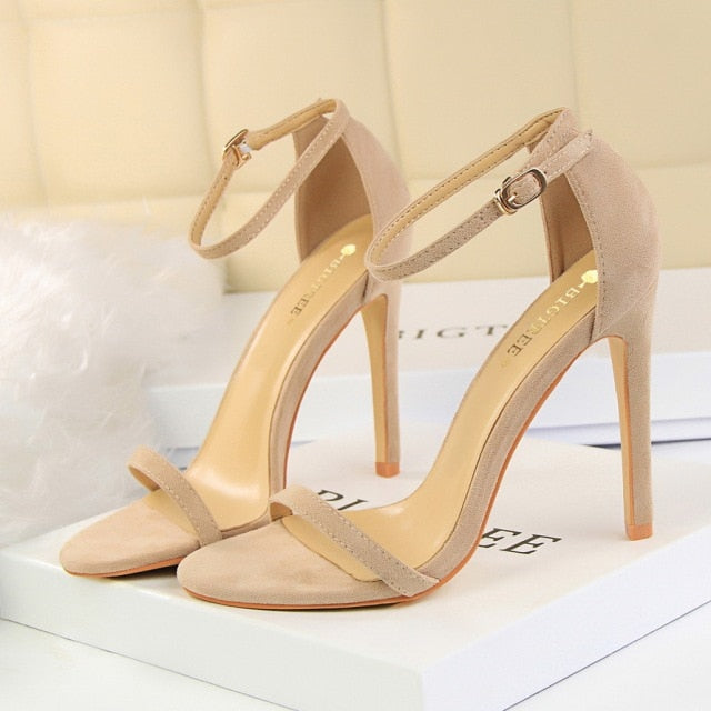 Simple High Heel Stiletto Sandals