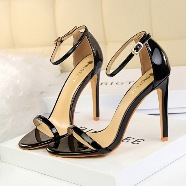 Simple High Heel Stiletto Sandals