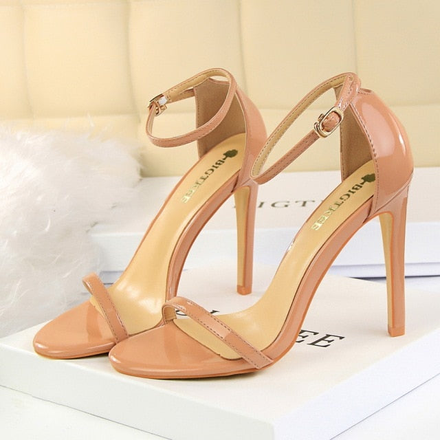 Simple High Heel Stiletto Sandals