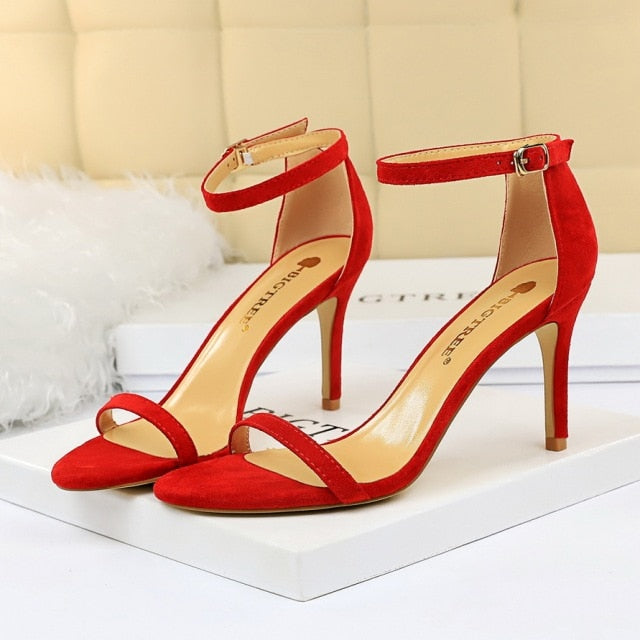 Simple High Heel Stiletto Sandals