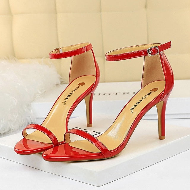 Simple High Heel Stiletto Sandals