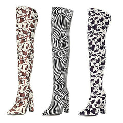 Animal Print Over the Knee Boots