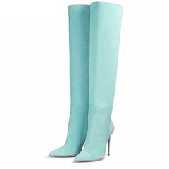 Pastel Color Microsuede Boots