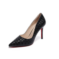 Kate Embossed Red Sole Stiletto Pumps Inspired by Christian Louboutin