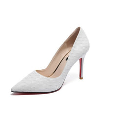 Kate Embossed Red Sole Stiletto Pumps Inspired by Christian Louboutin