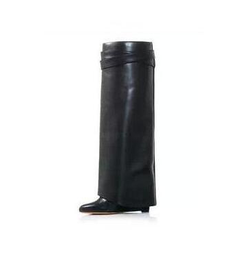 Givenchy Inspired "Shark" Genuine Leather Pant Leg Boots