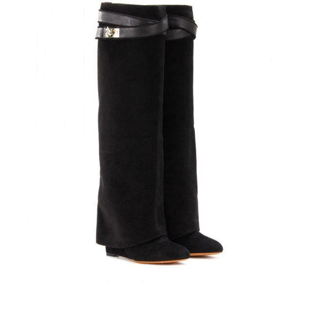 Givenchy Inspired "Shark" Genuine Leather Pant Leg Boots