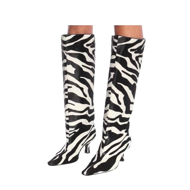 Zebra Stripe Isabel Marant D&G Inspired Boots